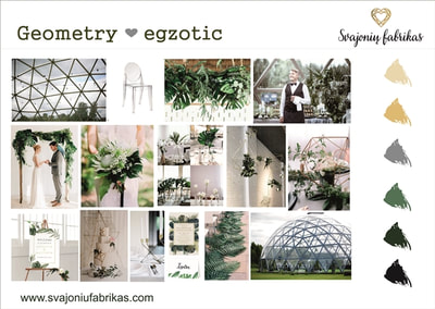 Vestuviu tendencijos 2018 2019 geometrija modernu egzotika netradicines vestuves svajoniufabrikas dekoras idejos Milda Kubiliene